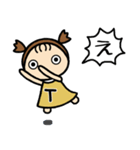 イニシャルT 女の子（個別スタンプ：8）