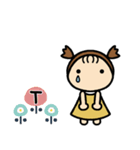 イニシャルT 女の子（個別スタンプ：9）