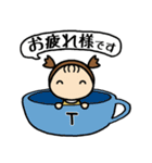 イニシャルT 女の子（個別スタンプ：27）