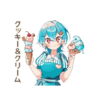 クッキー＆クリーム好きの女の子♡日常（個別スタンプ：1）