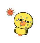 夏の目つきの悪いヒヨコ（個別スタンプ：23）