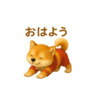 ラグビー大好き柴犬コタロウのスタンプ（個別スタンプ：1）