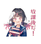 制服の女の子の日常♡（個別スタンプ：4）