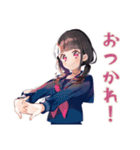 制服の女の子の日常♡（個別スタンプ：7）