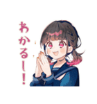 制服の女の子の日常♡（個別スタンプ：15）