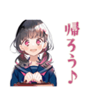 制服の女の子の日常♡（個別スタンプ：34）