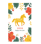 2026/令和8年/午年/馬年/あけおめ/年賀状（個別スタンプ：10）