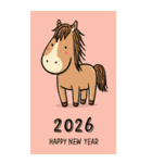 2026/令和8年/午年/馬年/あけおめ/年賀状（個別スタンプ：18）