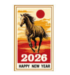 2026/令和8年/午年/馬年/あけおめ/年賀状（個別スタンプ：30）