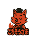 焼肉屋さんで働く狼のヴァミ（個別スタンプ：20）