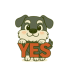 シュナウザーの日常◼︎message ver.（個別スタンプ：9）