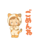 日常使いやすいスタンプ(猫好き女の子)（個別スタンプ：13）