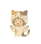日常使いやすいスタンプ(猫好き女の子)（個別スタンプ：16）
