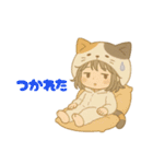 日常使いやすいスタンプ(猫好き女の子)（個別スタンプ：18）