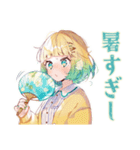使いやすい女の子★夏編（個別スタンプ：4）