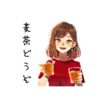 やさしい妻の夏♡ほんわか日常（個別スタンプ：4）
