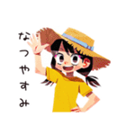子ども（女の子）のなつやすみ★家族（個別スタンプ：1）