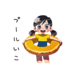 子ども（女の子）のなつやすみ★家族（個別スタンプ：4）