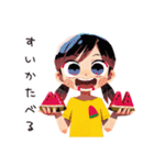 子ども（女の子）のなつやすみ★家族（個別スタンプ：5）