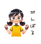 子ども（女の子）のなつやすみ★家族（個別スタンプ：19）