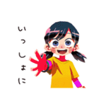 子ども（女の子）のなつやすみ★家族（個別スタンプ：23）