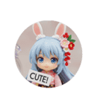 うさぎ耳みなみちゃんカプセルトイ（個別スタンプ：2）