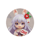 うさぎ耳みなみちゃんカプセルトイ（個別スタンプ：3）