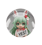 うさぎ耳みなみちゃんカプセルトイ（個別スタンプ：4）