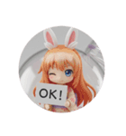 うさぎ耳みなみちゃんカプセルトイ（個別スタンプ：7）