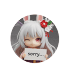 うさぎ耳みなみちゃんカプセルトイ（個別スタンプ：8）