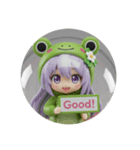 カエル着ぐるみ精霊ちゃんカプセルトイ（個別スタンプ：1）