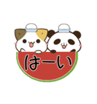 動く！毎日五月病なパンダとねこたち 夏（個別スタンプ：3）