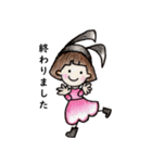 おかっぱ頭のバニーちゃん6（個別スタンプ：3）