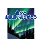 背景が動く▶︎自然が好き-オーロラ・星空-（個別スタンプ：3）