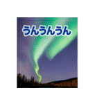 背景が動く▶︎自然が好き-オーロラ・星空-（個別スタンプ：5）