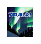 背景が動く▶︎自然が好き-オーロラ・星空-（個別スタンプ：8）