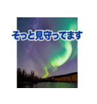 背景が動く▶︎自然が好き-オーロラ・星空-（個別スタンプ：10）