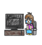 あおやまさんと仲間たち水彩調（個別スタンプ：11）