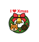 クリスマスリースになった夢見る動物2025冬（個別スタンプ：1）