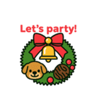 クリスマスリースになった夢見る動物2025冬（個別スタンプ：3）