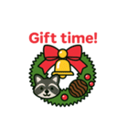 クリスマスリースになった夢見る動物2025冬（個別スタンプ：6）