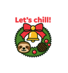クリスマスリースになった夢見る動物2025冬（個別スタンプ：9）