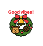 クリスマスリースになった夢見る動物2025冬（個別スタンプ：16）