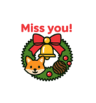クリスマスリースになった夢見る動物2025冬（個別スタンプ：21）