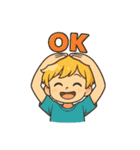 少年の日常的な会話用スタンプ 24個（個別スタンプ：1）