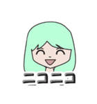 使いやすい女の子の8色スタンプ（個別スタンプ：8）