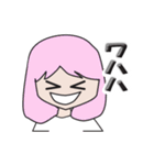 使いやすい女の子の8色スタンプ（個別スタンプ：9）