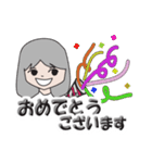 使いやすい女の子の8色スタンプ（個別スタンプ：12）