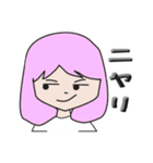 使いやすい女の子の8色スタンプ（個別スタンプ：15）