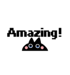 【英語版】けだるい黒猫のスタンプ（個別スタンプ：6）